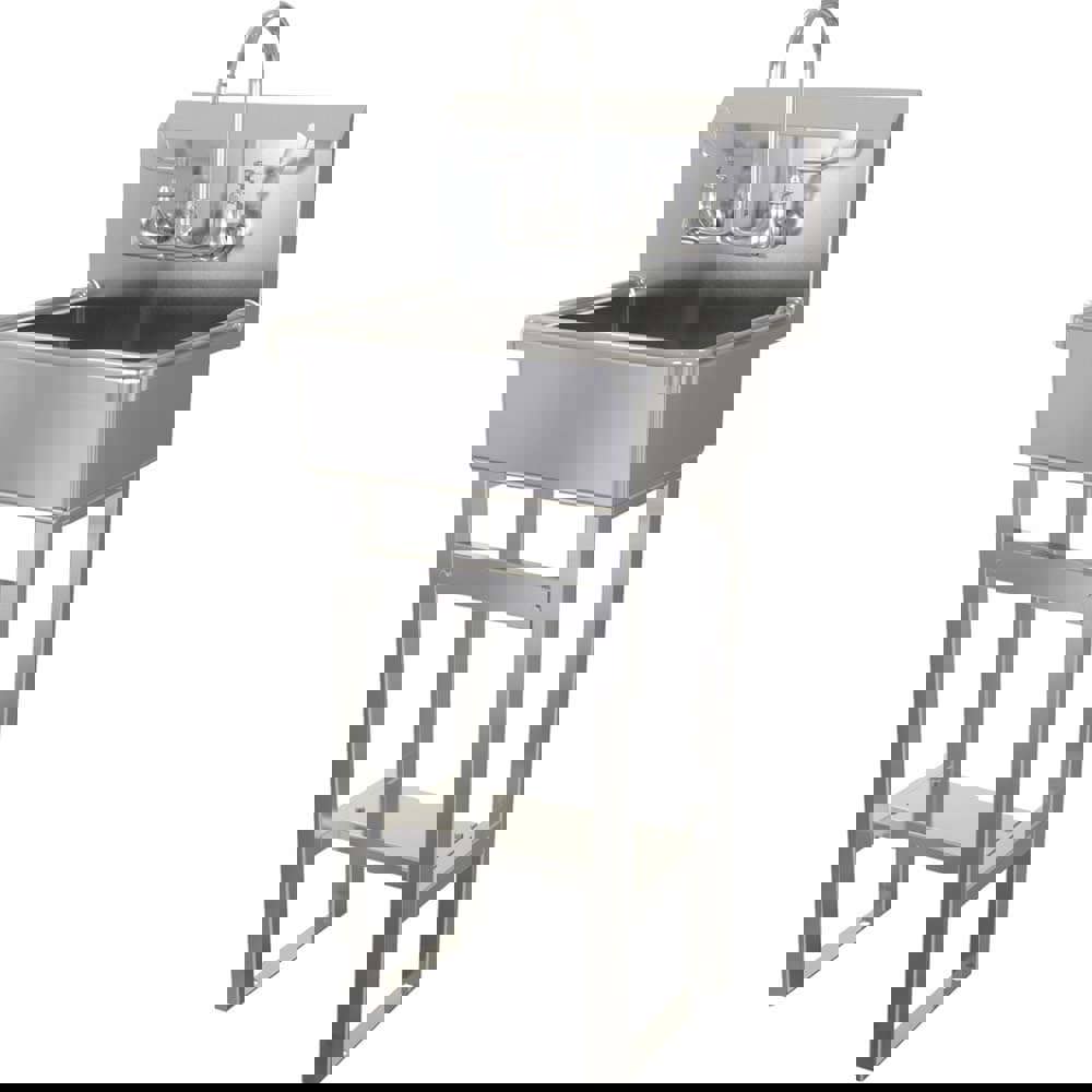 Wash Sink: Floor Mount, 304 Stainless Steel